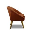 Kit 2 Poltronas Para Sala Decorativa Milena Veludo Terracota