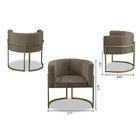 Kit 2 Poltronas Para Sala Decorativa Tamires Base Ferro Velud