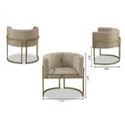 Kit 2 Poltronas Para Sala Decorativa Tamires Base Ferro Velud