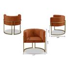 Kit 2 Poltronas Para Sala Decorativa Tamires Base Ferro Velud