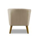 Kit 2 Poltronas Para Sala Decorativa Thais Suede Bege Adonai