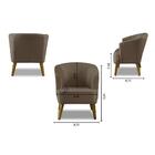 Kit 2 Poltronas Para Sala Decorativa Thais Suede Cappuccino A