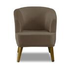 Kit 2 Poltronas Para Sala Decorativa Thais Suede Cappuccino A