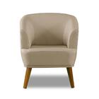 Kit 2 Poltronas Para Sala Decorativa Thaisa Linho Bege Madeli