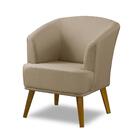 Kit 2 Poltronas Para Sala Decorativa Thaisa Linho Bege Madeli