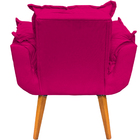 Kit 2 Poltronas Para Sala Decorativas Alice Suede Pink Pé Cas