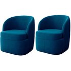 Kit 2 Poltronas Para Sala E Escritório Base Giratória Samara