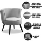 Kit 2 Poltronas Para Sala E Escritório Decorativas Lara Velud