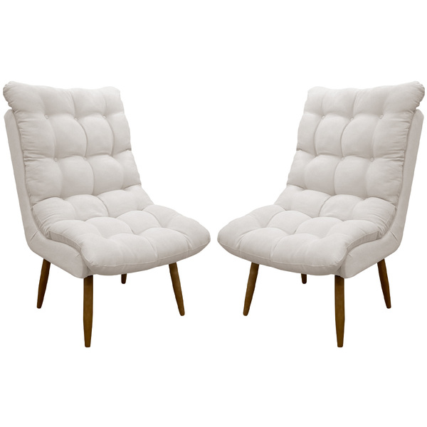 Kit 2 Poltronas Para Sala Recepção Clínica Salão Manicure Suf