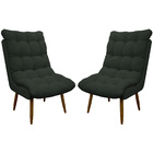 Kit 2 Poltronas Para Sala Recepção Clínica Salão Manicure Suf