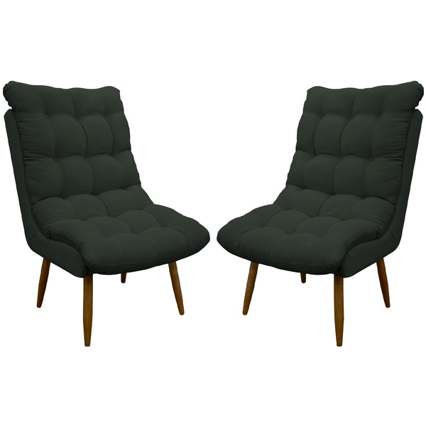 Kit 2 Poltronas Para Sala Recepção Clínica Salão Manicure Suf