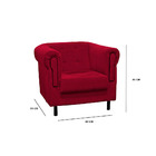 Kit 2 Poltronas Parreira Suede Vermelho Pés Palito Bnn Decor