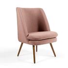 Kit 2 Poltronas Pérsia Pés Palito Madeira Algodão Rose