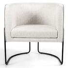 Kit 2 Poltronas Pés Metal A-48 Linho Flocos Domi