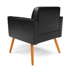 Kit 2 Poltronas Pés Palito Castanho Marisa Corano Preto