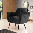 Kit 2 Poltronas Pés Palito De Ferro Bruna Corano D01 - D'ross