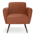 Kit 2 Poltronas Pés Palito De Ferro Bruna Corano D01 - D'ross