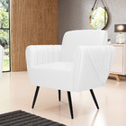 Kit 2 Poltronas Pés Palito De Ferro Bruna Corino D01 - D'ross