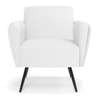 Kit 2 Poltronas Pés Palito De Ferro Bruna Corino D01 - D'ross