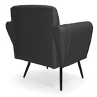 Kit 2 Poltronas Pés Palito De Ferro Bruna Corino D01 - D'ross