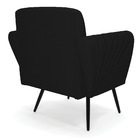 Kit 2 Poltronas Pés Palito De Ferro Bruna Linho D01 - D'rossi