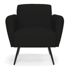 Kit 2 Poltronas Pés Palito De Ferro Bruna Linho D01 - D'rossi