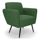 Kit 2 Poltronas Pés Palito De Ferro Bruna Suede D01 - D'rossi