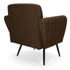 Kit 2 Poltronas Pés Palito De Ferro Bruna Suede D01 - D'rossi