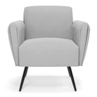 Kit 2 Poltronas Pés Palito De Ferro Bruna Suede D01 - D'rossi