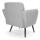 Kit 2 Poltronas Pés Palito De Ferro Bruna Suede D01 - D'rossi