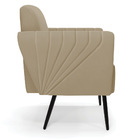 Kit 2 Poltronas Pés Palito De Ferro Bruna Suede D01 - D'rossi