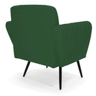 Kit 2 Poltronas Pés Palito De Ferro Bruna Veludo D01 - D'ross