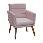 Kit 2 Poltronas Pés Palito Decorarivas Sala Atendimento Recep