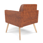 Kit 2 Poltronas Pés Palito Natural Marisa Corano Nozes