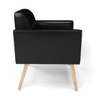 Kit 2 Poltronas Pés Palito Natural Marisa Corano - Preto