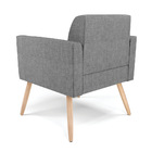 Kit 2 Poltronas Pés Palito Natural Marisa Linho - A26 Grafite