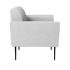 Kit 2 Poltronas Pés Villach Marisa Linho - A05 Cinza