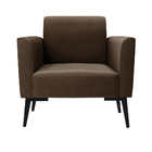 Kit 2 Poltronas Pés Villach Marisa Suede - Marrom