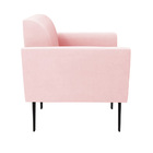 Kit 2 Poltronas Pés Villach Marisa Suede - Rosa Bebê