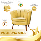 Kit 2 Poltronas Pétalas Ariel Amarelo