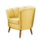 Kit 2 Poltronas Pétalas Ariel Amarelo