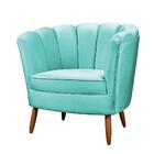 Kit 2 Poltronas Pétalas Ariel Azul Turquesa