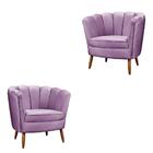 Kit 2 Poltronas Pétalas Ariel Lilás