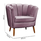 Kit 2 Poltronas Pétalas Ariel Lilás