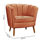 Kit 2 Poltronas Pétalas Ariel Terracota