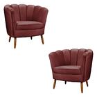 Kit 2 Poltronas Pétalas Ariel Vinho