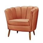 Kit 2 Poltronas Pétalas E Puff Decorativo Ariel Terracota