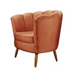 Kit 2 Poltronas Pétalas E Puff Decorativo Ariel Terracota