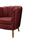 Kit 2 Poltronas Pétalas E Puff Decorativo Ariel Vinho