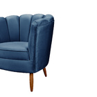 Kit 2 Poltronas Pétalas E Puff Pés De Madeira Decorativo Arie